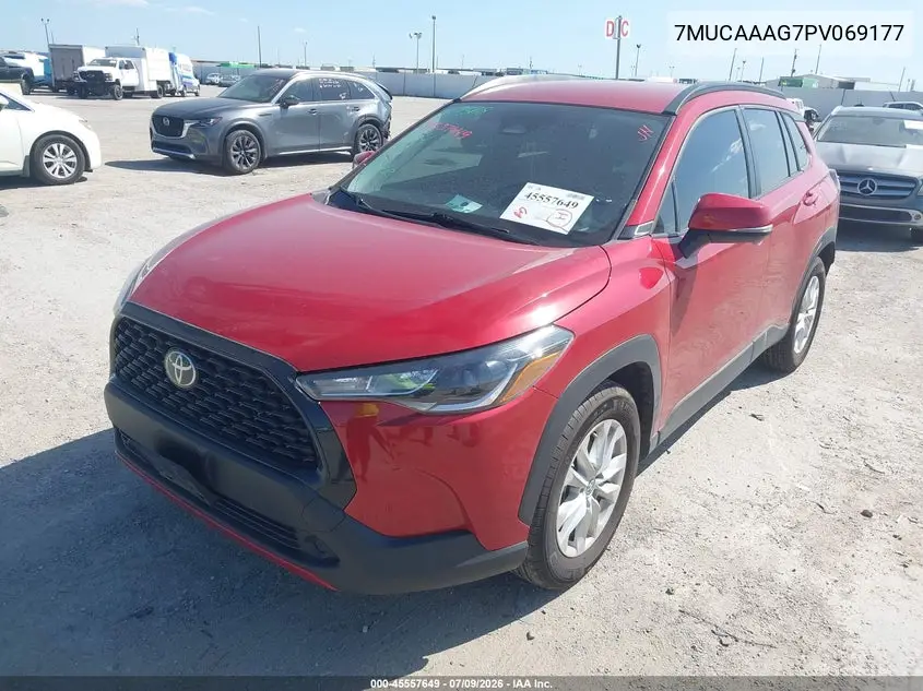 2023 Toyota Corolla Cross Le VIN: 7MUCAAAG7PV069177 Lot: 45557649