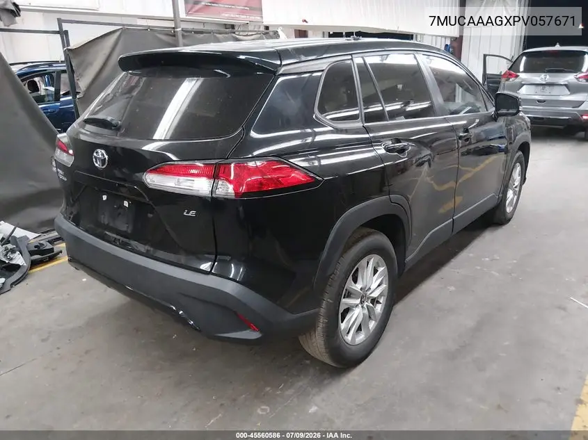 2023 Toyota Corolla Cross Le VIN: 7MUCAAAGXPV057671 Lot: 45560586