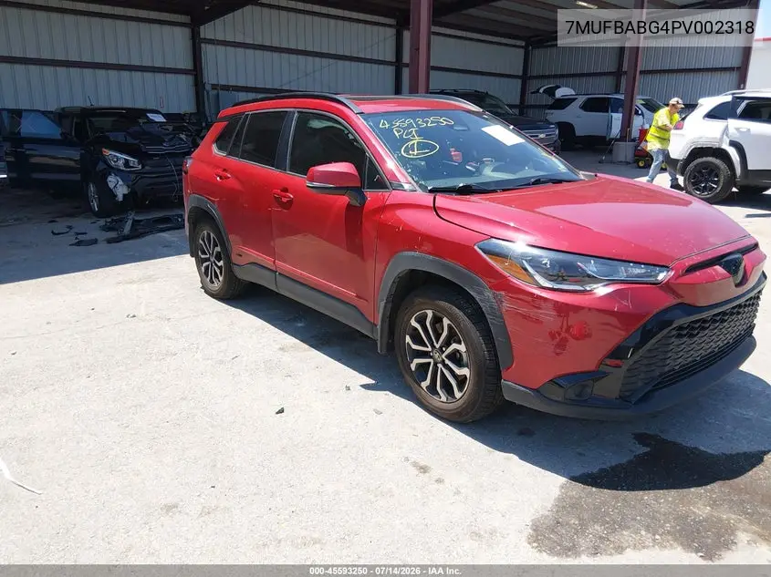 7MUFBABG4PV002318 2023 Toyota Corolla Cross Hybrid Se