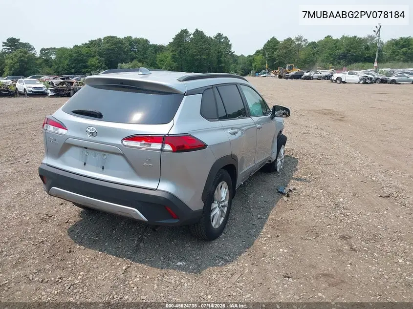 2023 Toyota Corolla Cross Le VIN: 7MUBAABG2PV078184 Lot: 45624735