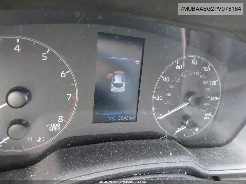 2023 Toyota Corolla Cross Le VIN: 7MUBAABG2PV078184 Lot: 45624735