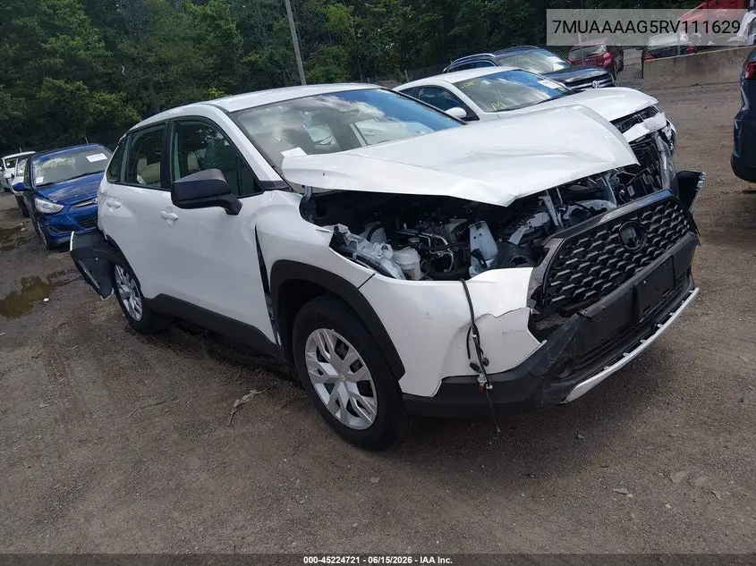 2024 Toyota Corolla Cross L VIN: 7MUAAAAG5RV111629 Lot: 45224721
