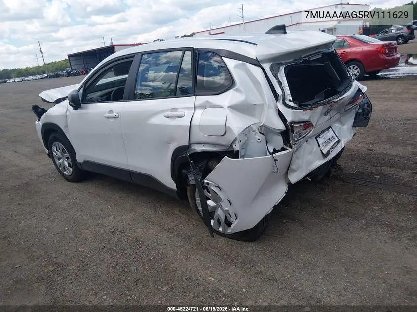 2024 Toyota Corolla Cross L VIN: 7MUAAAAG5RV111629 Lot: 45224721