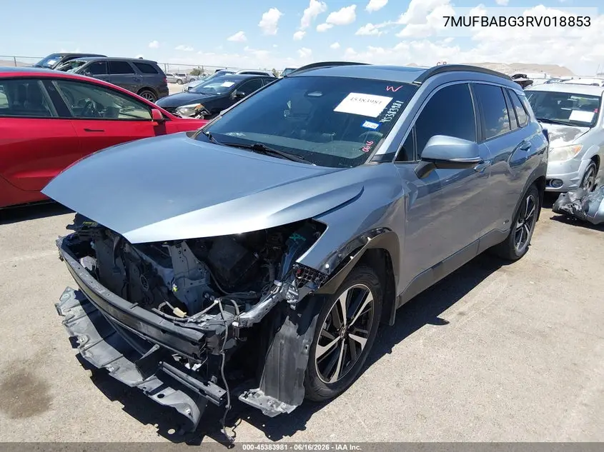 2024 Toyota Corolla Cross Hybrid Xse VIN: 7MUFBABG3RV018853 Lot: 45383981