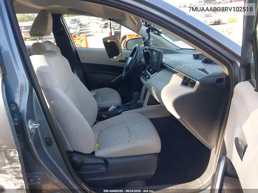 2024 Toyota Corolla Cross L VIN: 7MUAAABG8RV102518 Lot: 45465350
