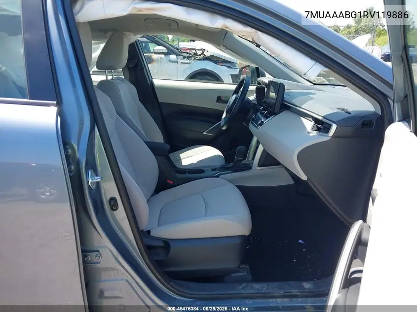 2024 Toyota Corolla Cross L VIN: 7MUAAABG1RV119886 Lot: 45476384