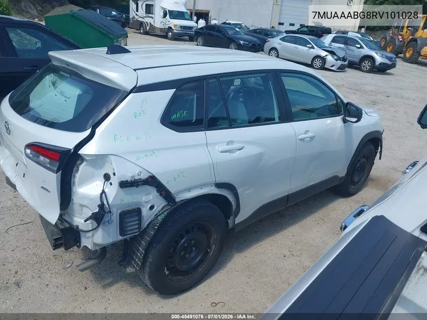 2024 Toyota Corolla Cross L VIN: 7MUAAABG8RV101028 Lot: 45491076