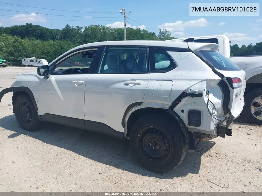2024 Toyota Corolla Cross L VIN: 7MUAAABG8RV101028 Lot: 45491076