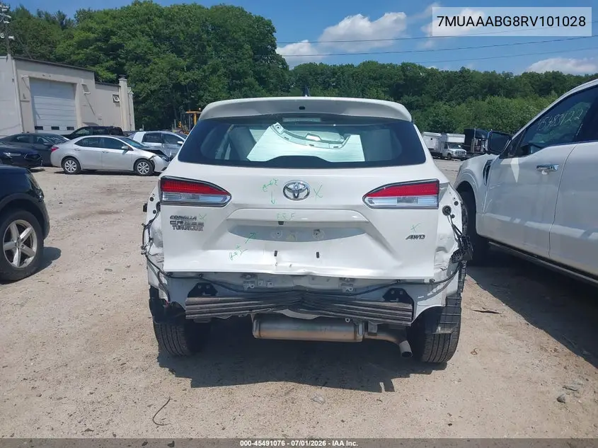 2024 Toyota Corolla Cross L VIN: 7MUAAABG8RV101028 Lot: 45491076