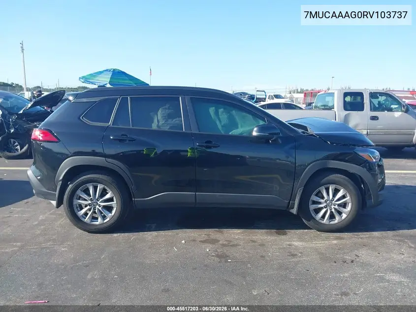 2024 Toyota Corolla Cross Le VIN: 7MUCAAAG0RV103737 Lot: 45517203