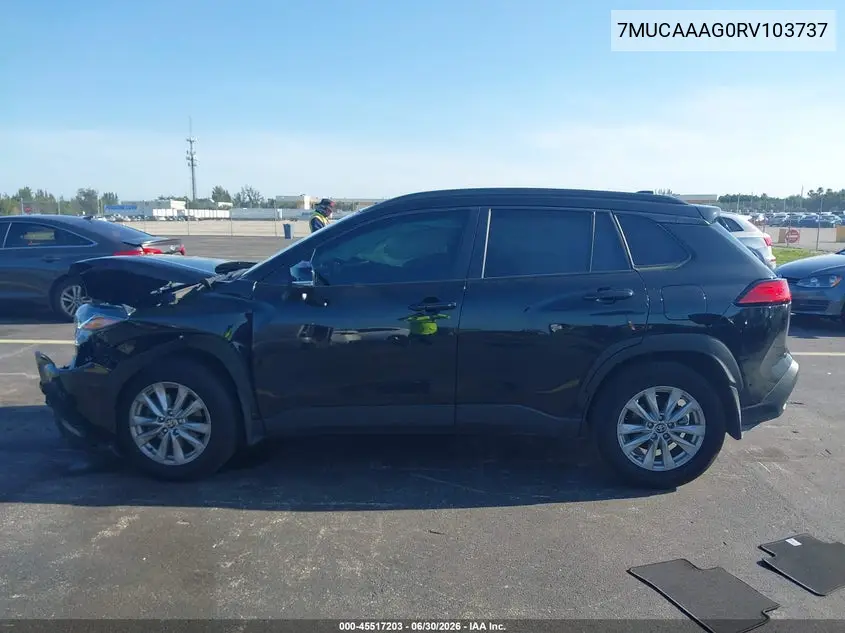 2024 Toyota Corolla Cross Le VIN: 7MUCAAAG0RV103737 Lot: 45517203
