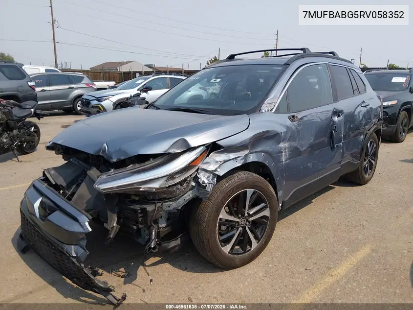 2024 Toyota Corolla Cross Hybrid Xse VIN: 7MUFBABG5RV058352 Lot: 45561635