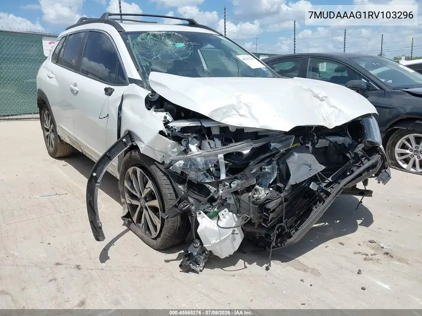2024 Toyota Corolla Cross Xle VIN: 7MUDAAAG1RV103296 Lot: 45565276