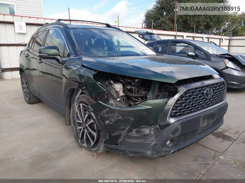 2024 Toyota Corolla Cross Xle VIN: 7MUDAAAG3RV103915 Lot: 45573374