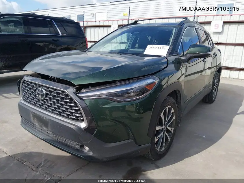 2024 Toyota Corolla Cross Xle VIN: 7MUDAAAG3RV103915 Lot: 45573374