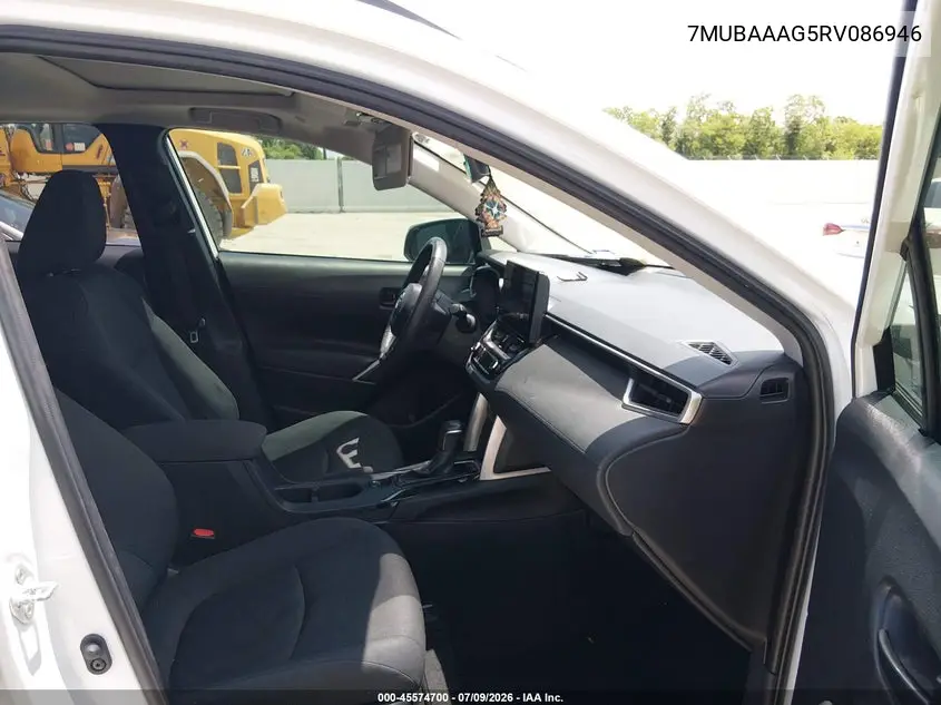 2024 Toyota Corolla Cross Le VIN: 7MUBAAAG5RV086946 Lot: 45574700