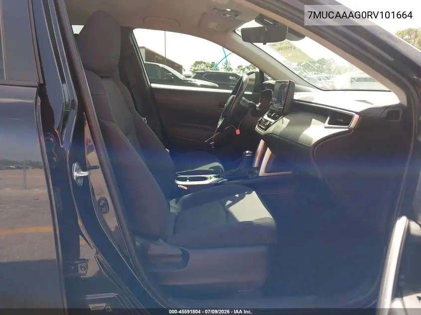 2024 Toyota Corolla Cross Le VIN: 7MUCAAAG0RV101664 Lot: 45591804