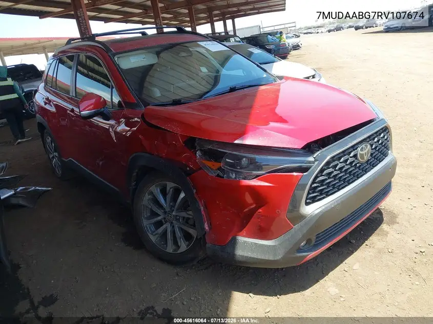 2024 Toyota Corolla Cross Xle VIN: 7MUDAABG7RV107674 Lot: 45616064