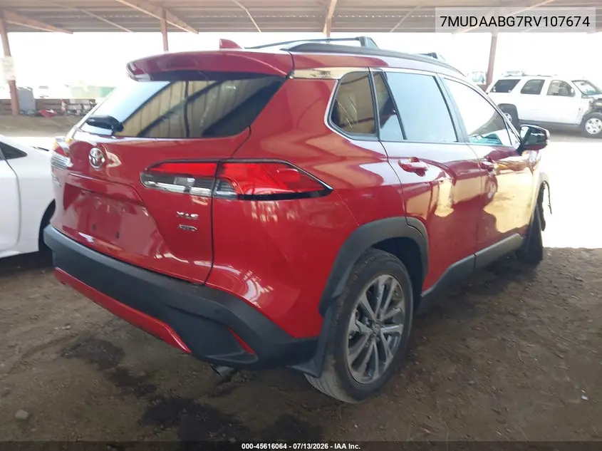 2024 Toyota Corolla Cross Xle VIN: 7MUDAABG7RV107674 Lot: 45616064