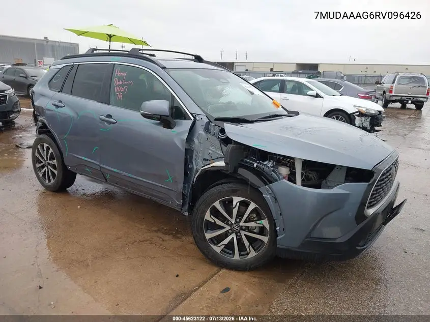 2024 Toyota Corolla Cross Xle VIN: 7MUDAAAG6RV096426 Lot: 45623122