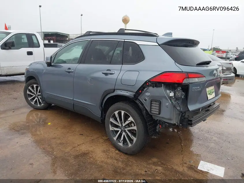 2024 Toyota Corolla Cross Xle VIN: 7MUDAAAG6RV096426 Lot: 45623122