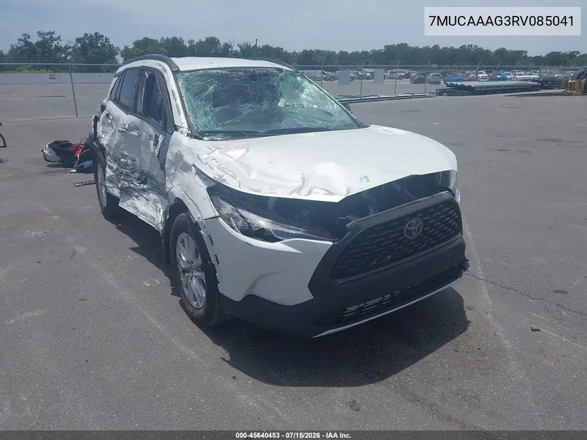 2024 Toyota Corolla Cross Le VIN: 7MUCAAAG3RV085041 Lot: 45640453