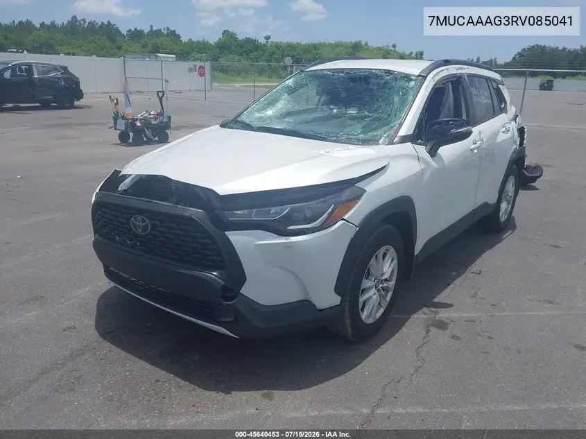 2024 Toyota Corolla Cross Le VIN: 7MUCAAAG3RV085041 Lot: 45640453