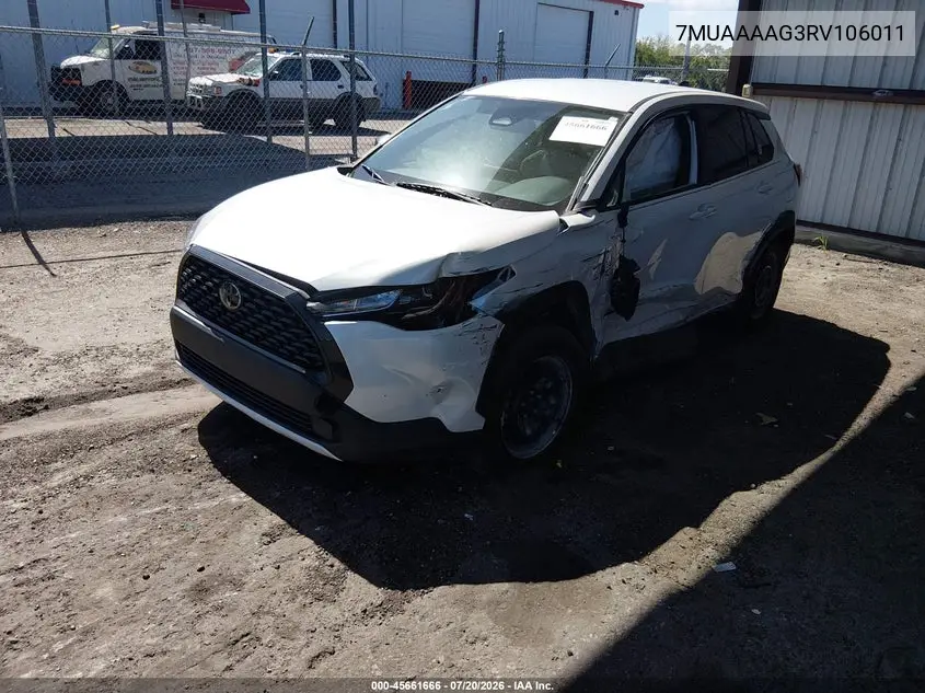 2024 Toyota Corolla Cross L VIN: 7MUAAAAG3RV106011 Lot: 45661666