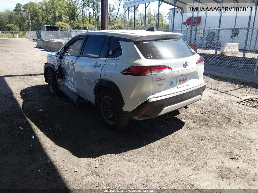 2024 Toyota Corolla Cross L VIN: 7MUAAAAG3RV106011 Lot: 45661666