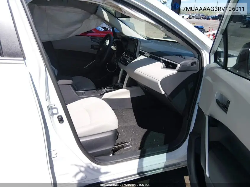 2024 Toyota Corolla Cross L VIN: 7MUAAAAG3RV106011 Lot: 45661666