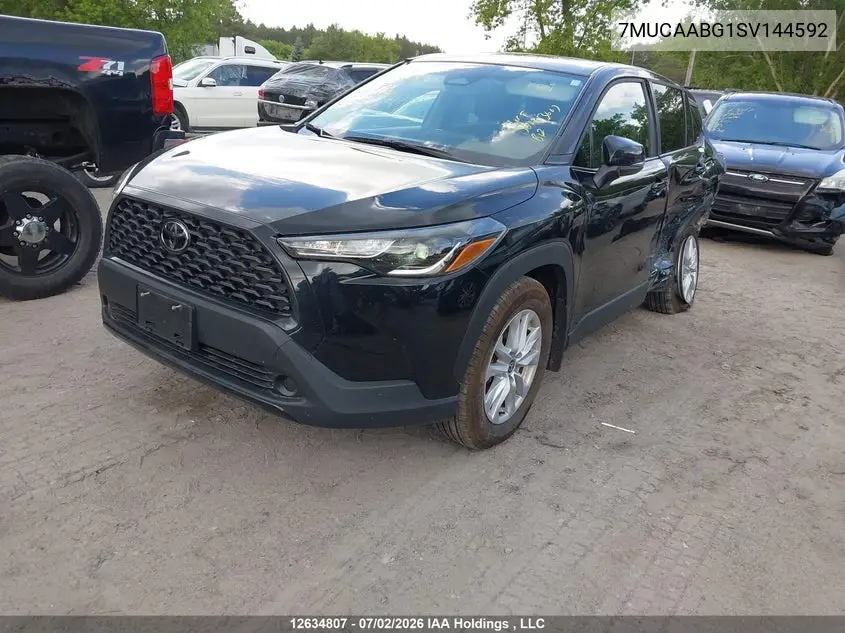 2025 Toyota Corolla Cross VIN: 7MUCAABG1SV144592 Lot: 12634807