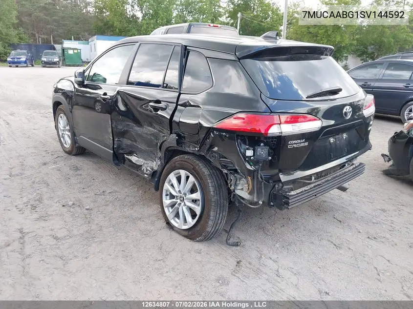 2025 Toyota Corolla Cross VIN: 7MUCAABG1SV144592 Lot: 12634807