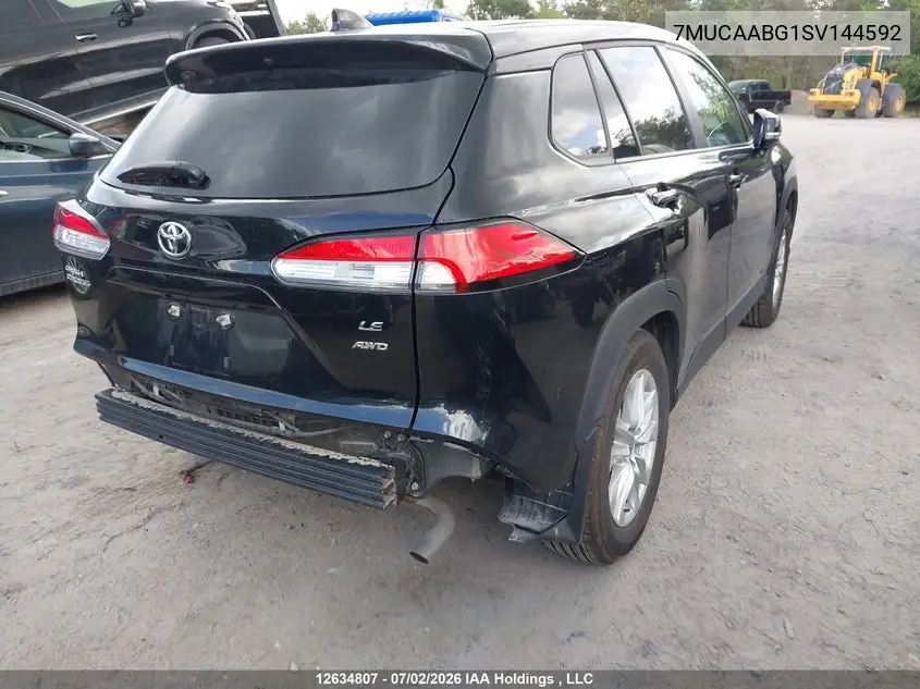 2025 Toyota Corolla Cross VIN: 7MUCAABG1SV144592 Lot: 12634807
