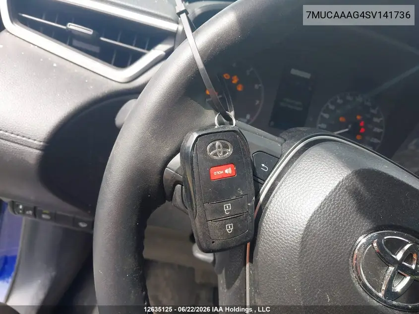 2025 Toyota Corolla Cross Le VIN: 7MUCAAAG4SV141736 Lot: 12635125