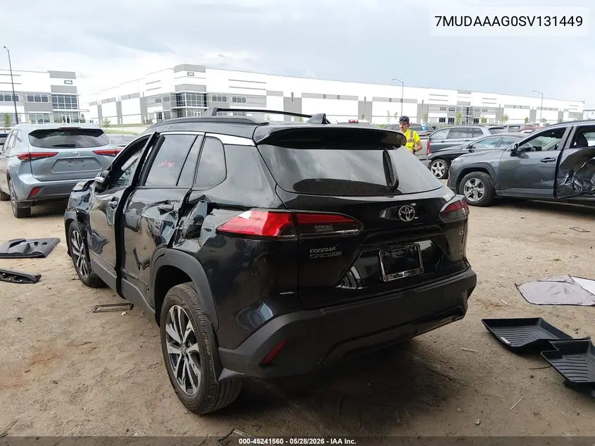 2025 Toyota Corolla Cross Xle VIN: 7MUDAAAG0SV131449 Lot: 45241560