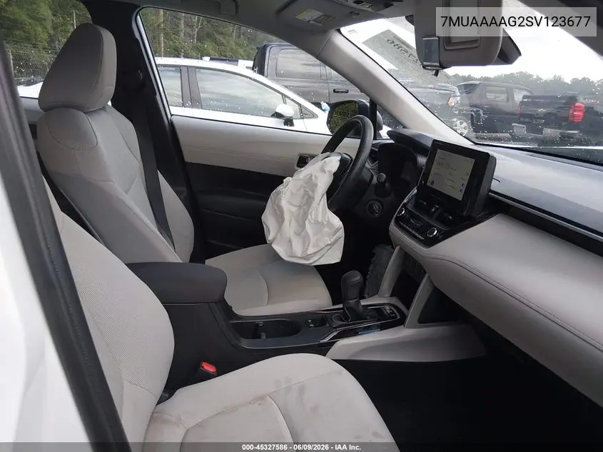 2025 Toyota Corolla Cross L VIN: 7MUAAAAG2SV123677 Lot: 45327586