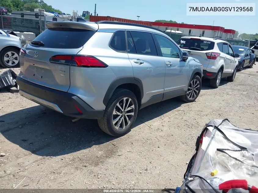 2025 Toyota Corolla Cross Xle VIN: 7MUDAABG0SV129568 Lot: 45361876