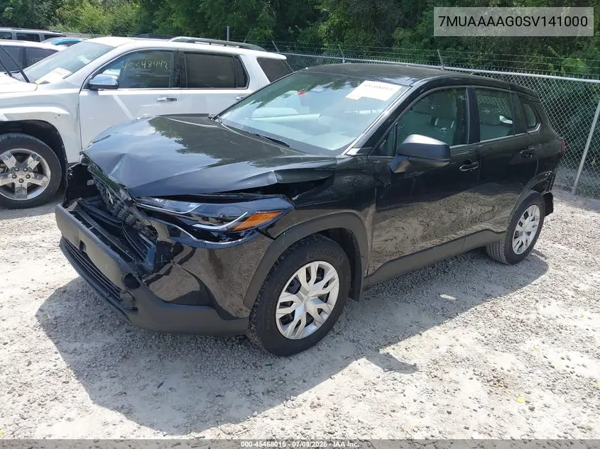 2025 Toyota Corolla Cross L VIN: 7MUAAAAG0SV141000 Lot: 45468015