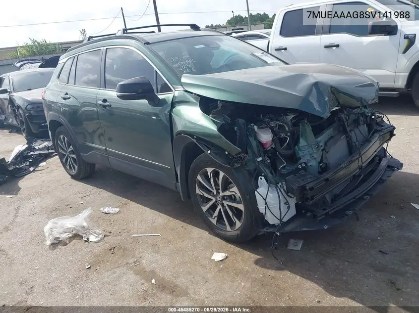 2025 Toyota Corolla Cross Xle VIN: 7MUEAAAG8SV141988 Lot: 45485270