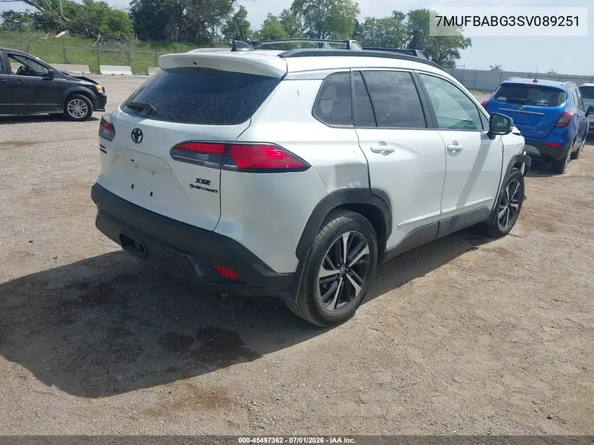 2025 Toyota Corolla Cross Hybrid Xse VIN: 7MUFBABG3SV089251 Lot: 45497362