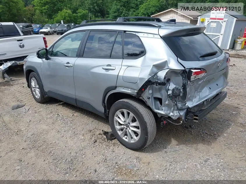 2025 Toyota Corolla Cross Le VIN: 7MUBAABG6SV121210 Lot: 45515673