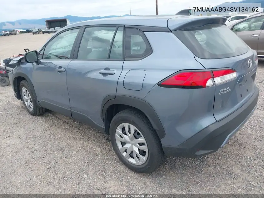 2025 Toyota Corolla Cross L VIN: 7MUAAABG4SV134162 Lot: 45541134