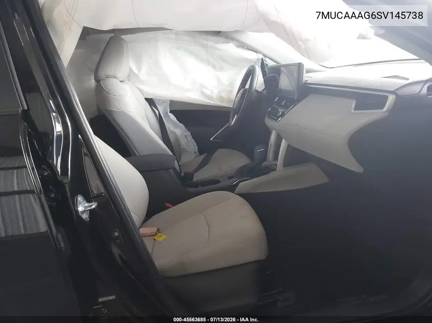 2025 Toyota Corolla Cross Le VIN: 7MUCAAAG6SV145738 Lot: 45563685