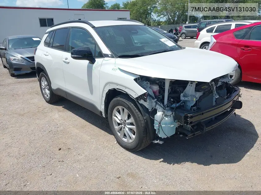 2025 Toyota Corolla Cross Le VIN: 7MUCAABG4SV131030 Lot: 45564930
