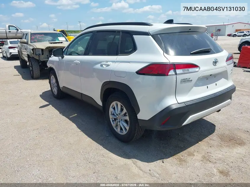 2025 Toyota Corolla Cross Le VIN: 7MUCAABG4SV131030 Lot: 45564930