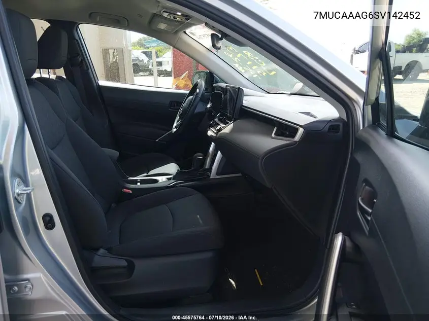 2025 Toyota Corolla Cross Le VIN: 7MUCAAAG6SV142452 Lot: 45575764