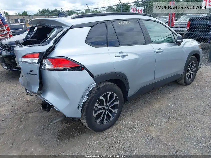 2025 Toyota Corolla Cross Hybrid Se VIN: 7MUFBABG9SV067044 Lot: 45594491