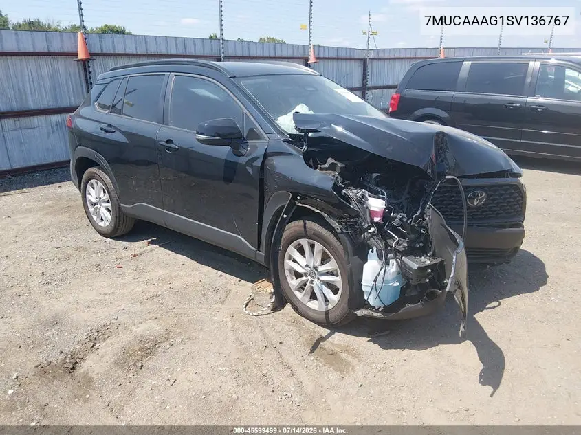 2025 Toyota Corolla Cross Le VIN: 7MUCAAAG1SV136767 Lot: 45599499