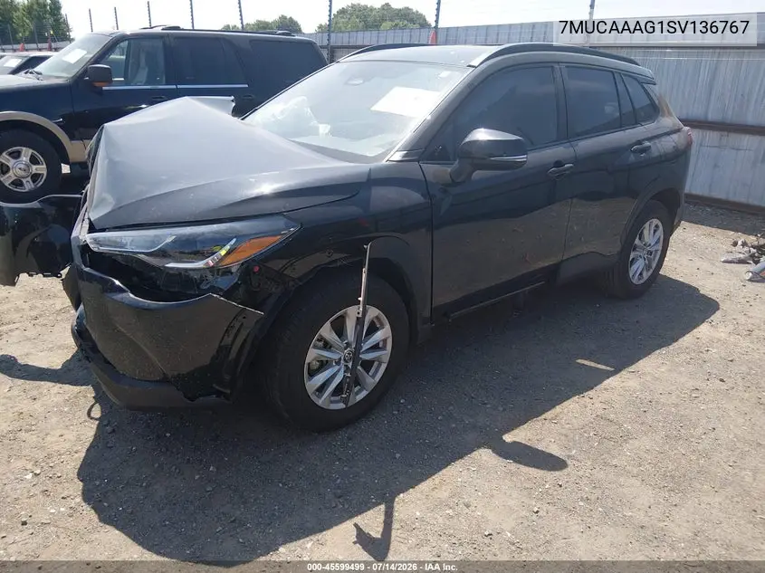 2025 Toyota Corolla Cross Le VIN: 7MUCAAAG1SV136767 Lot: 45599499