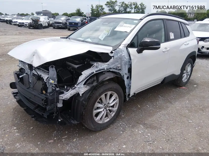 2026 Toyota Corolla Cross Le VIN: 7MUCAABGXTV161988 Lot: 45302246